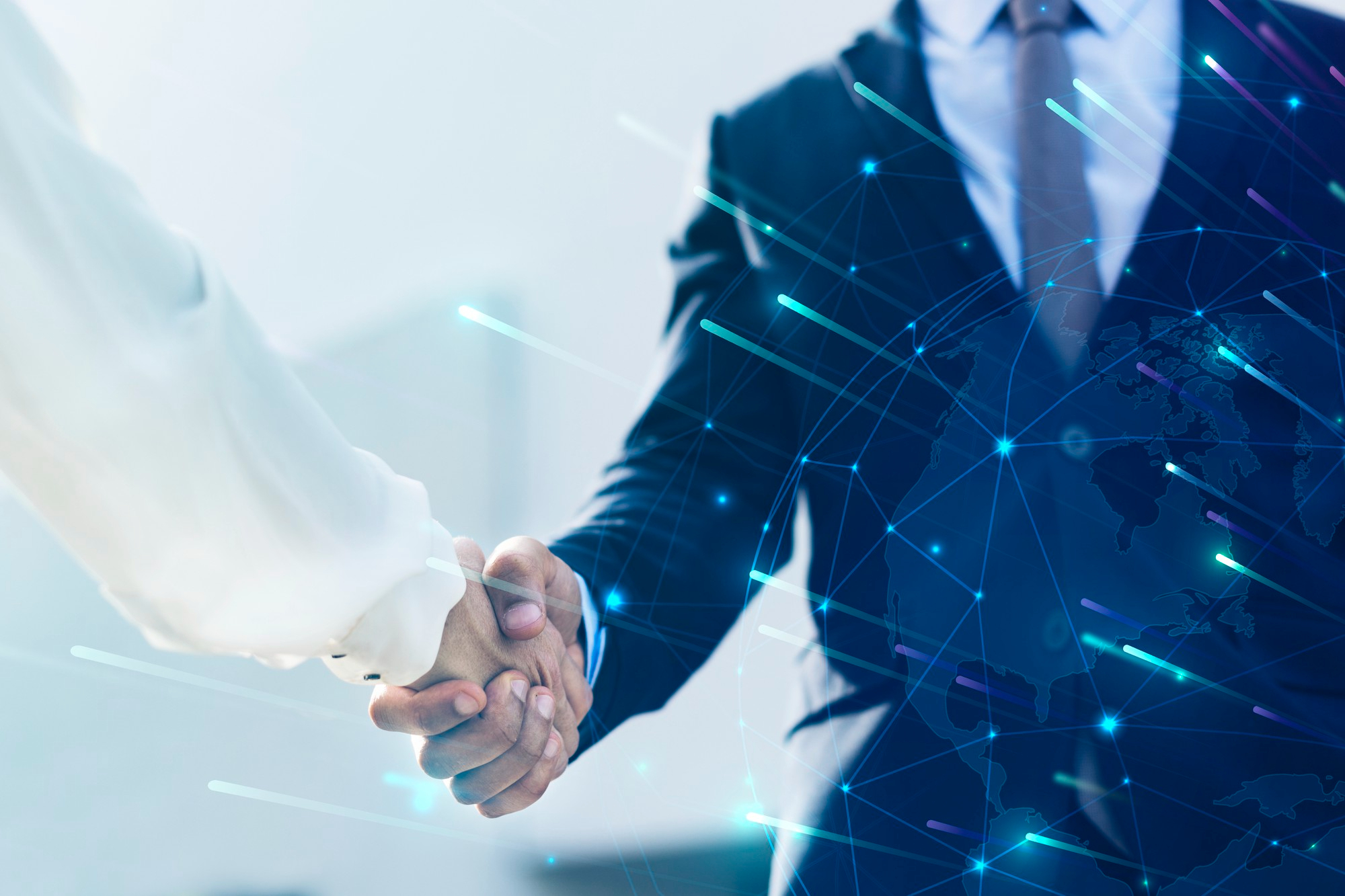 Strategic partnership handshake